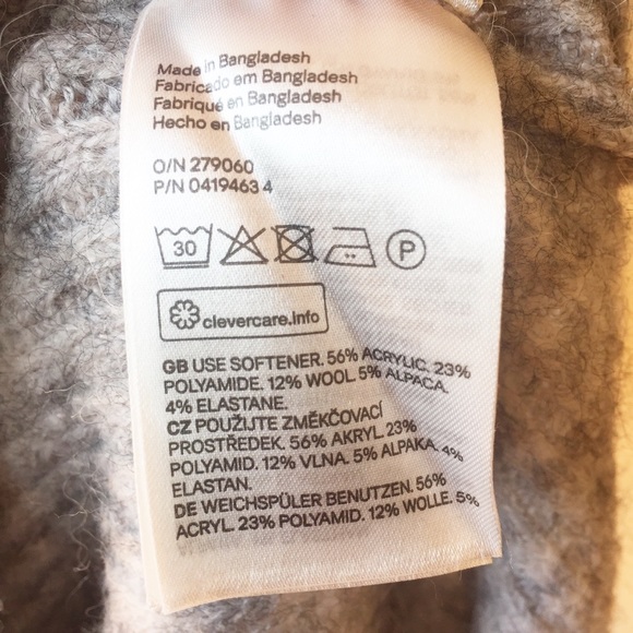 H&M Wool Alpaca Cosy Crew Neck Fall Sweater XS - Picture 4 of 4